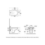RAK Washington Wall Hung Pan & Matt White Soft Close Seat