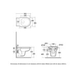RAK Washington Wall Hung Pan & Matt Grey Soft Close Seat