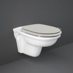 RAK Washington Wall Hung Pan & Matt Greige Soft Close Seat
