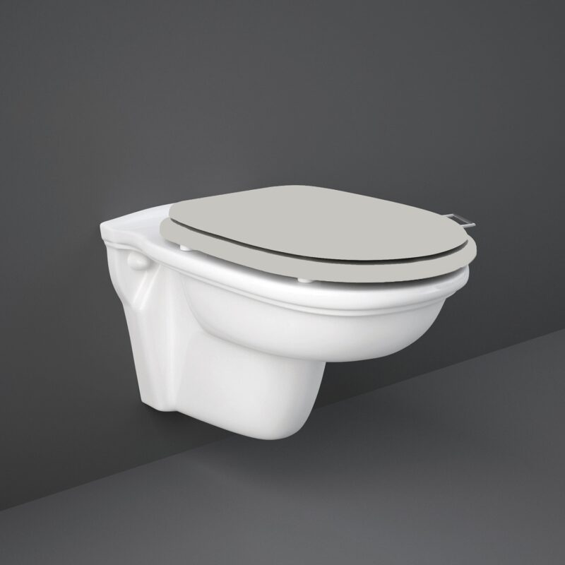 RAK Washington Wall Hung Pan & Matt Greige Soft Close Seat