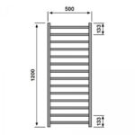Pure Elements Cyrus Anthracite 1200x500mm Towel Radiator