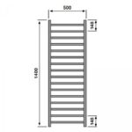 Pure Elements Cyrus Anthracite 1400x500mm Towel Radiator