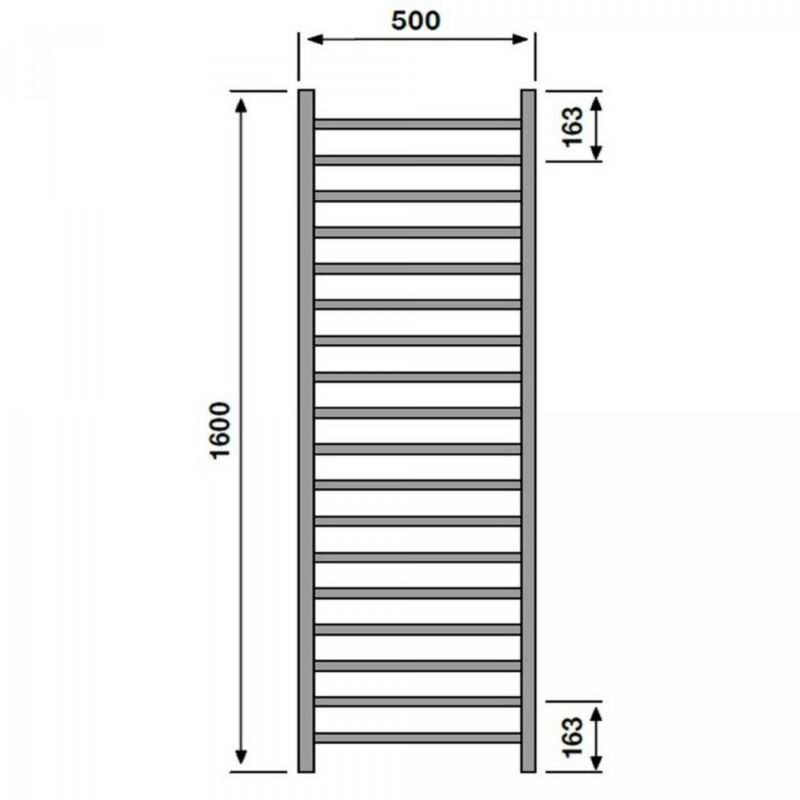 Redroom Baxx Chrome 1600x500mm Towel Radiator