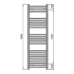 Redroom Elan White 1600x600mm Towel Radiator