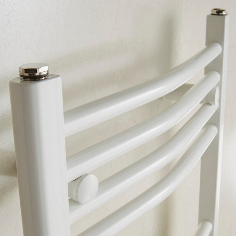 Redroom Elan Curved White 800x500mm Towel Radiator