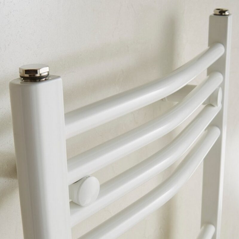 Redroom Elan Curved White 800x600mm Towel Radiator