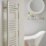 Redroom Elan Curved White 1200x600mm Towel Radiator