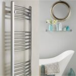 Redroom Elan Curved Chrome 800x500mm Towel Radiator