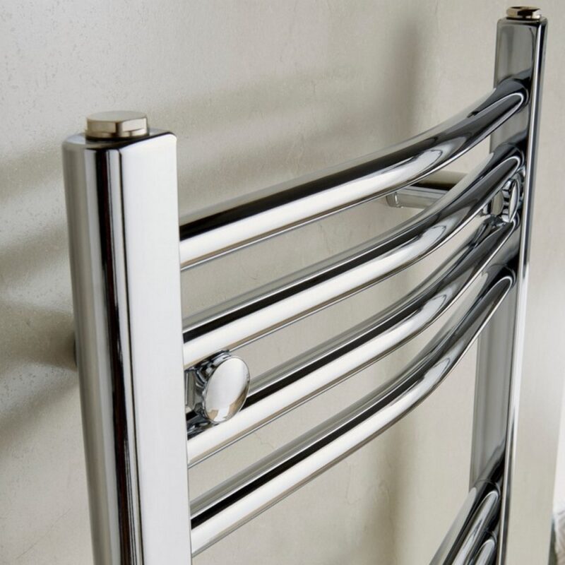 Redroom Elan Curved Chrome 1800x600mm Towel Radiator
