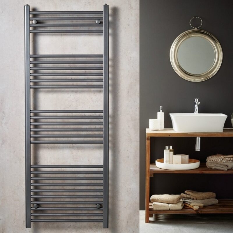 Redroom Elite Anthracite 800x400mm Towel Radiator