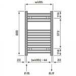 Redroom Elite Anthracite 800x600mm Towel Radiator