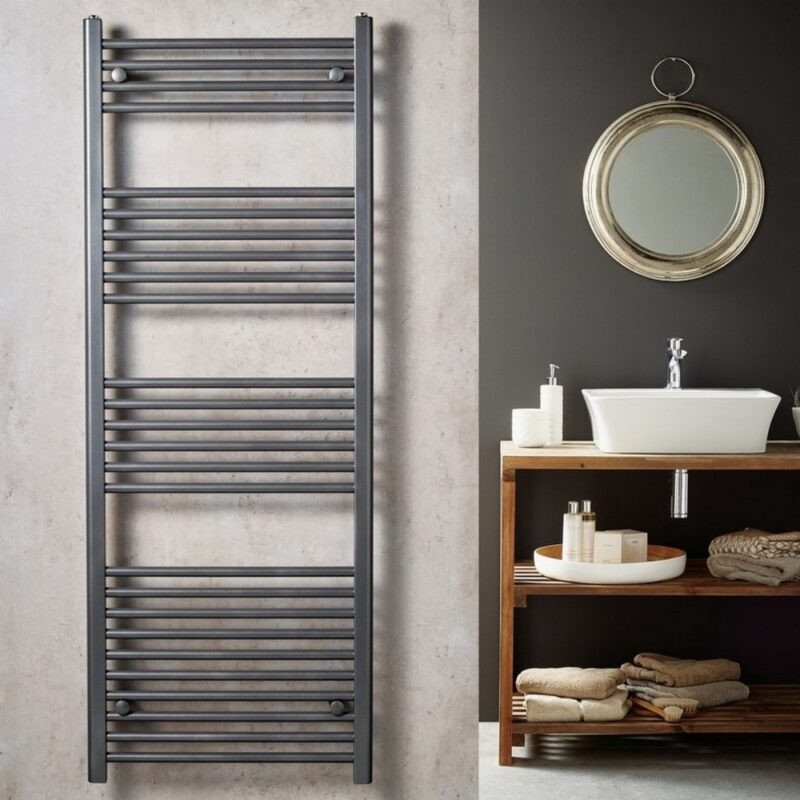 Redroom Elite Anthracite 1600x600mm Towel Radiator
