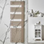 Redroom Omnia Quartz Beige 1161x496mm Towel Radiator Left Hand