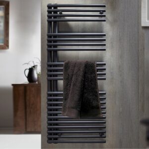 Redroom Omnia Anthracite 1161x496mm Towel Radiator Right Hand