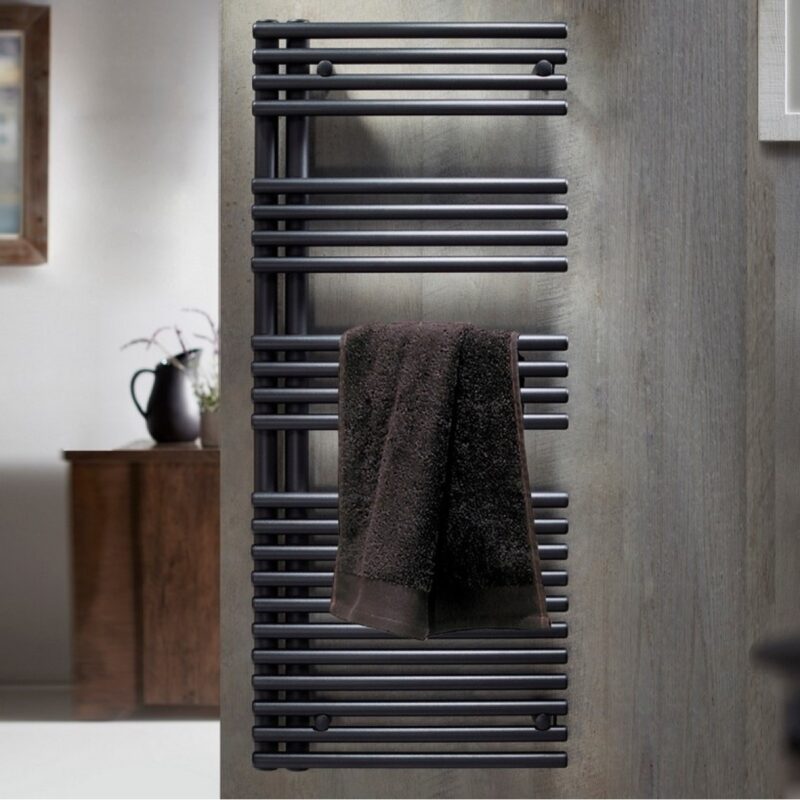 Redroom Omnia Anthracite 1161x496mm Towel Radiator Right Hand Redroom Omnia Anthracite 1161x496mm Towel Radiator Right Hand