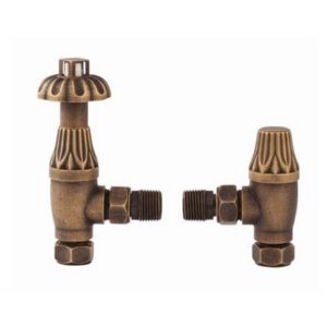 Redroom Traditonal Angled Radiator Valves Pack Brass