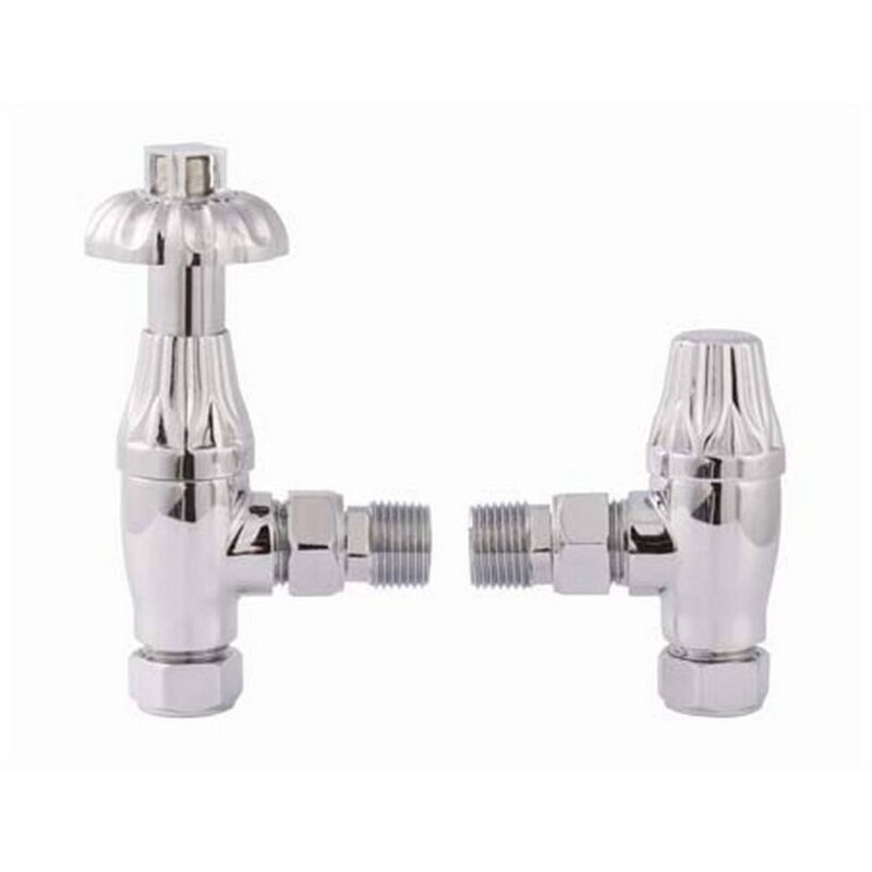 Redroom Traditonal Angled Radiator Valves Pack Chrome Redroom Traditonal Angled Radiator Valves Pack Chrome