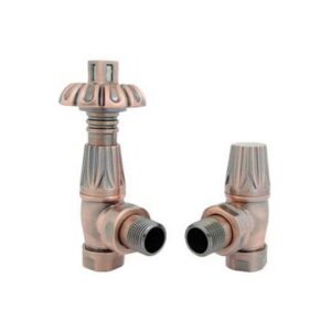 Redroom Traditonal Angled Radiator Valves Pack Copper