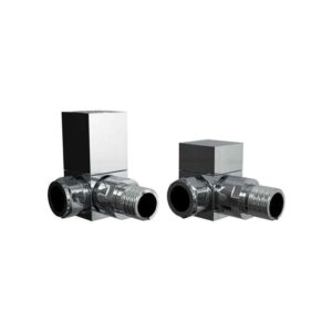 Redroom Corner Square Radiator Valve Pack Chrome