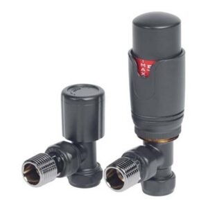 Redroom Angled Thermostatic Radiator Valve Pack Volcanic