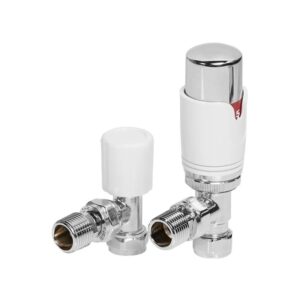 Redroom Angled Thermostatic Radiator Valve Pack White