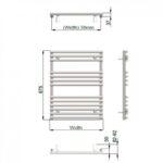 Redroom TT Lux Quartz White 675x496mm Heated Towel Rail