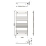 Pure Verona Lux Quartz White 1035x496mm Heated Towel Rail