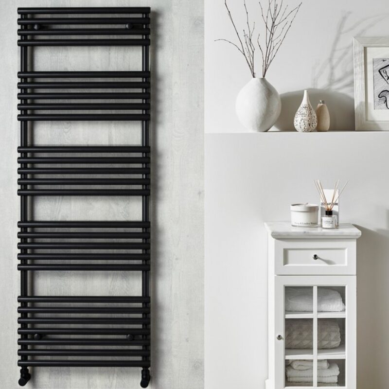 Pure Verona Lux Matt Black 1635x496mm Heated Towel Rail Pure Verona Lux Matt Black 1635x496mm Heated Towel Rail