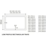 RefleXion 40mm Low Profile 1100x760mm Rectangular Tray & Waste
