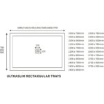 RefleXion 25mm Ultra-Slim 1700mm x 700mm Rectangular Tray & Waste