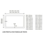 RefleXion Low Profile 1800x800mm Rectanglular Tray & Waste