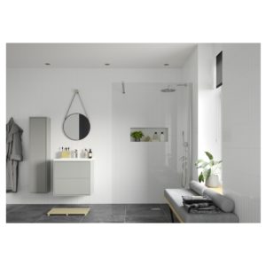 Reflexion Iconix Wetroom Panel & Support Bar 900mm