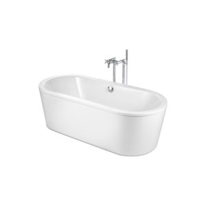 Roca Duo Plus Oval Freestanding Bath 1800x800mm White