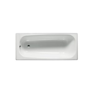 Roca Contesa Steel Bath 1700x700mm No Taphole Anti Slip White