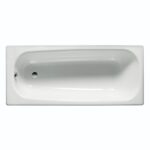 Roca Contesa Steel Bath 1500 x 700mm 2 Tapholes & Legset