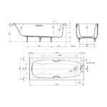 Roca Malaga Bath 1700x700mm Gripped No Taphole