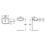 Roca Debba Wall Hung 550mm 2 Hole Basin
