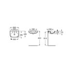 Roca Debba Wall Hung Basin 500x420mm 1 Taphole White
