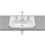 Roca Carmen 600x450mm In Countertop 3 Taphole Basin