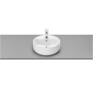 Roca The Gap Round On Countertop Basin 1 Taphole 400x400mm