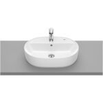 Roca The Gap Round On Countertop Basin 1 Taphole 550x400mm