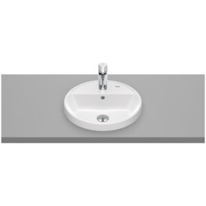 Roca The Gap Round In Countertop Basin 1 Taphole 400x400mm
