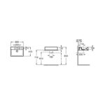 Roca Diverta On Countertop Basin 600mm 1 Taphole