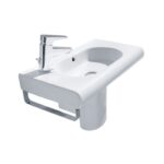 Roca Meridian-N Compact 600mm 1 Left Hole Basin & Semi Pedestal