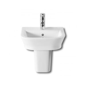 Roca The Gap 400mm 1 Hole Cloakroom Basin & Semi Pedestal