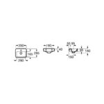 Roca Senso Square Vanity/Wall Cloakroom Basin 350 x 285mm 1TH