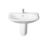 Roca Nexo 600mm 1 Hole Basin & Semi Pedestal