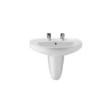 Roca Laura 560mm 2 Hole Basin & Semi Pedestal