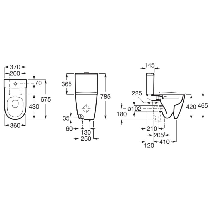 Roca Ona Dual Flush 4.5/3L WC Cistern
