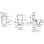 Roca Carmen Rimless Close-Coupled WC Pan